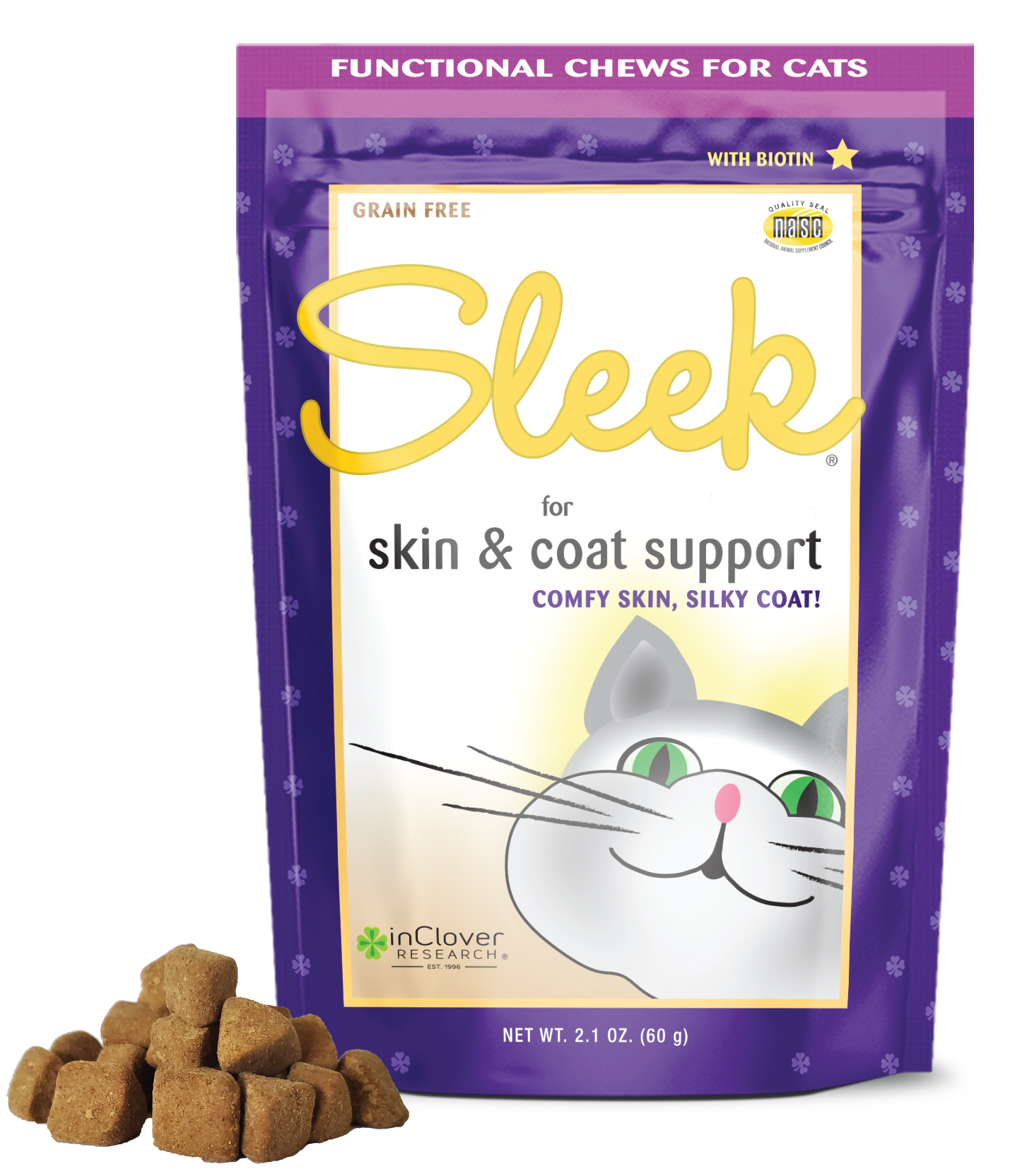 Sleek | Hairball, Skin & Coat Support Supplement Soft Chew for Cats